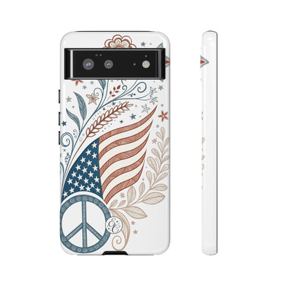 Boho American Flag Tough Phone Case