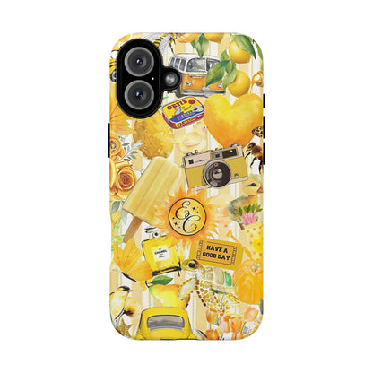 Yellow Aesthetic Collage Tough Phone Case