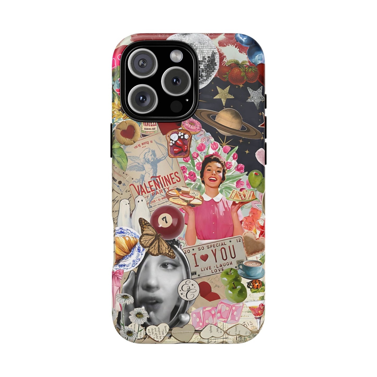 Retro Aesthetic Collage Art Tough Phone Case