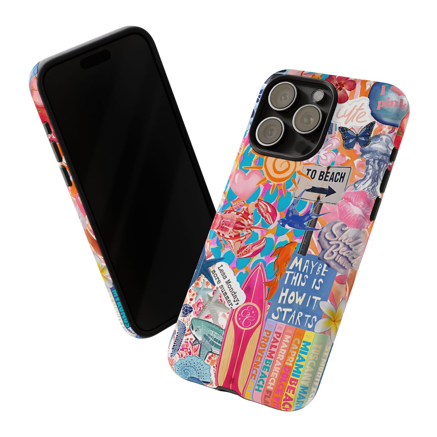 Colorful Beach Collage Tough Phone Case