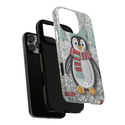 Cute Christmas Penguin Tough Phone Case