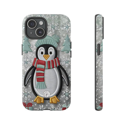 Cute Christmas Penguin Tough Phone Case