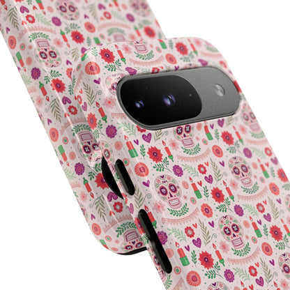 Pink Boho Day of the Dead Tough Phone Case