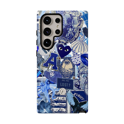 Blue Collage Tough Phone Case