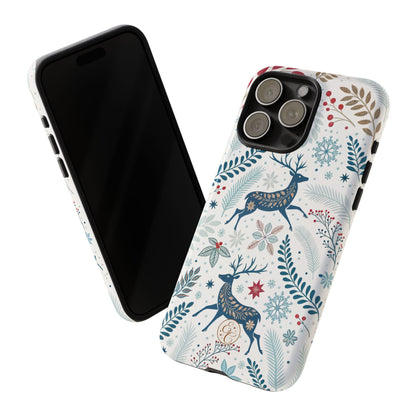 Blue Winter Deer Tough Phone Case