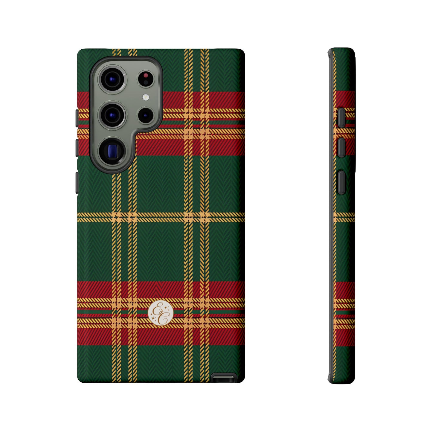 Green Red & Gold Plaid Tough Phone Case