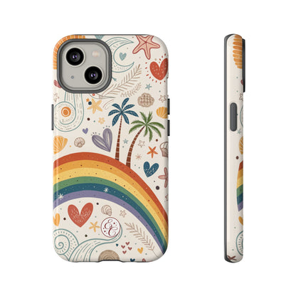 Rainbow Pride Boho Beach Tough Phone Case