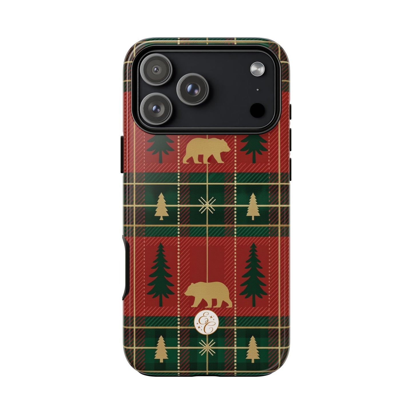 Christmas Bear Plaid Tough Phone Case