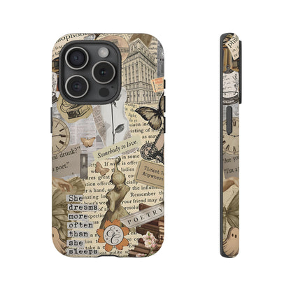 Library Romance Collage Tough Phone Cases