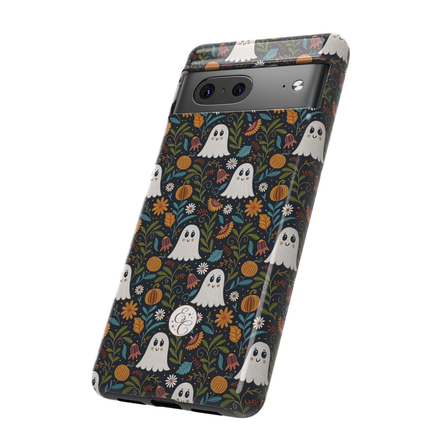 Boho Halloween Ghost Pattern Tough Phone Case