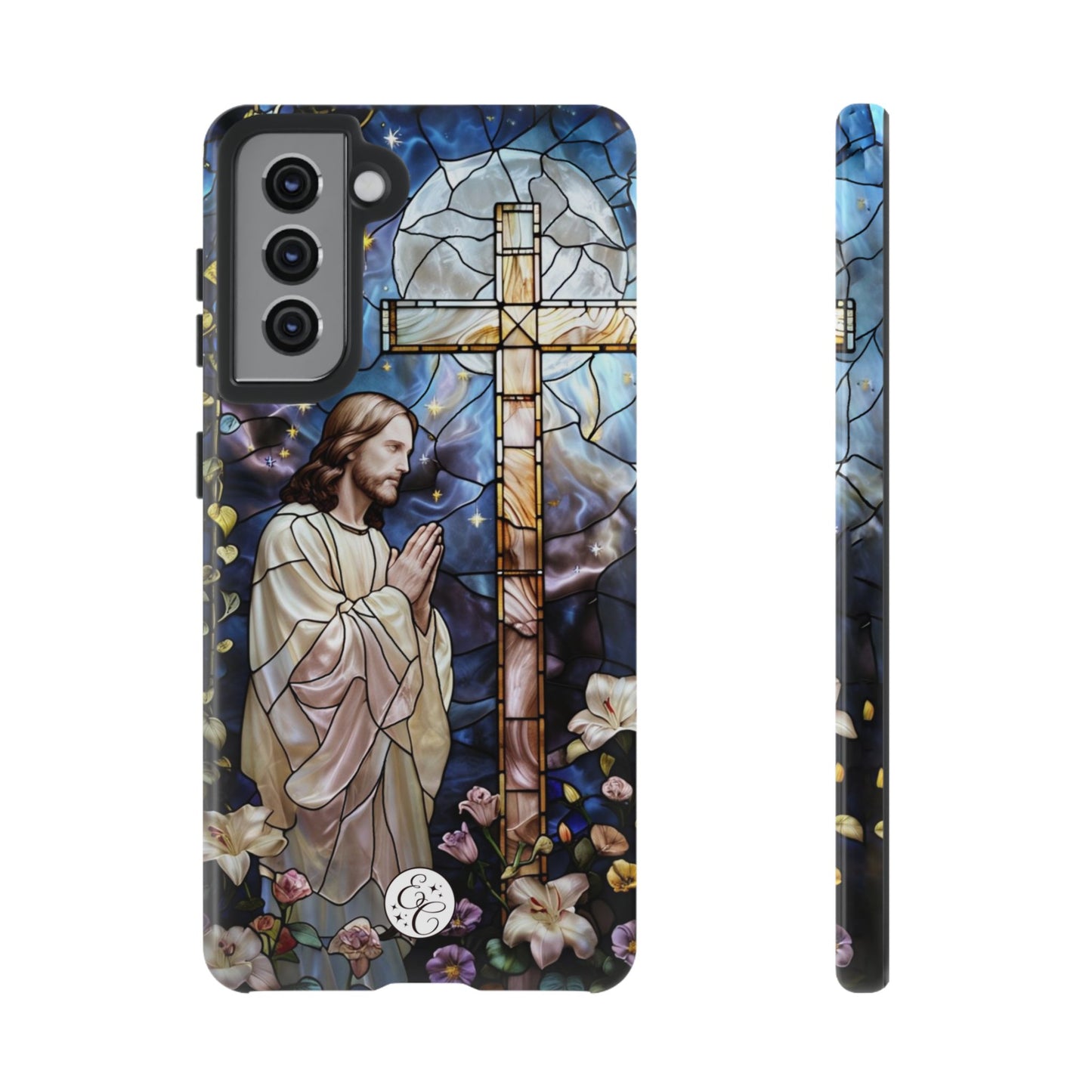Jesus Praying Stained Glass Tough Phone Case