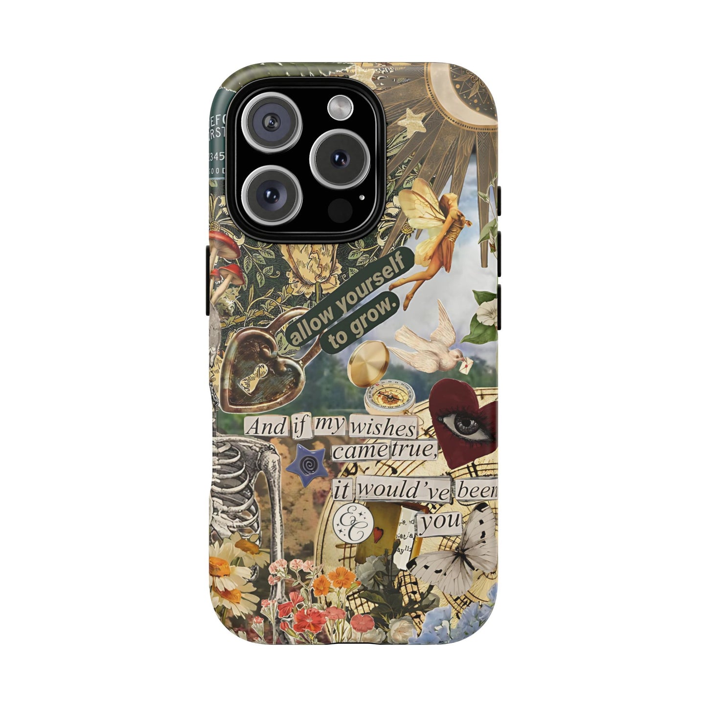 Vintage Cottage Collage Tough Phone Case