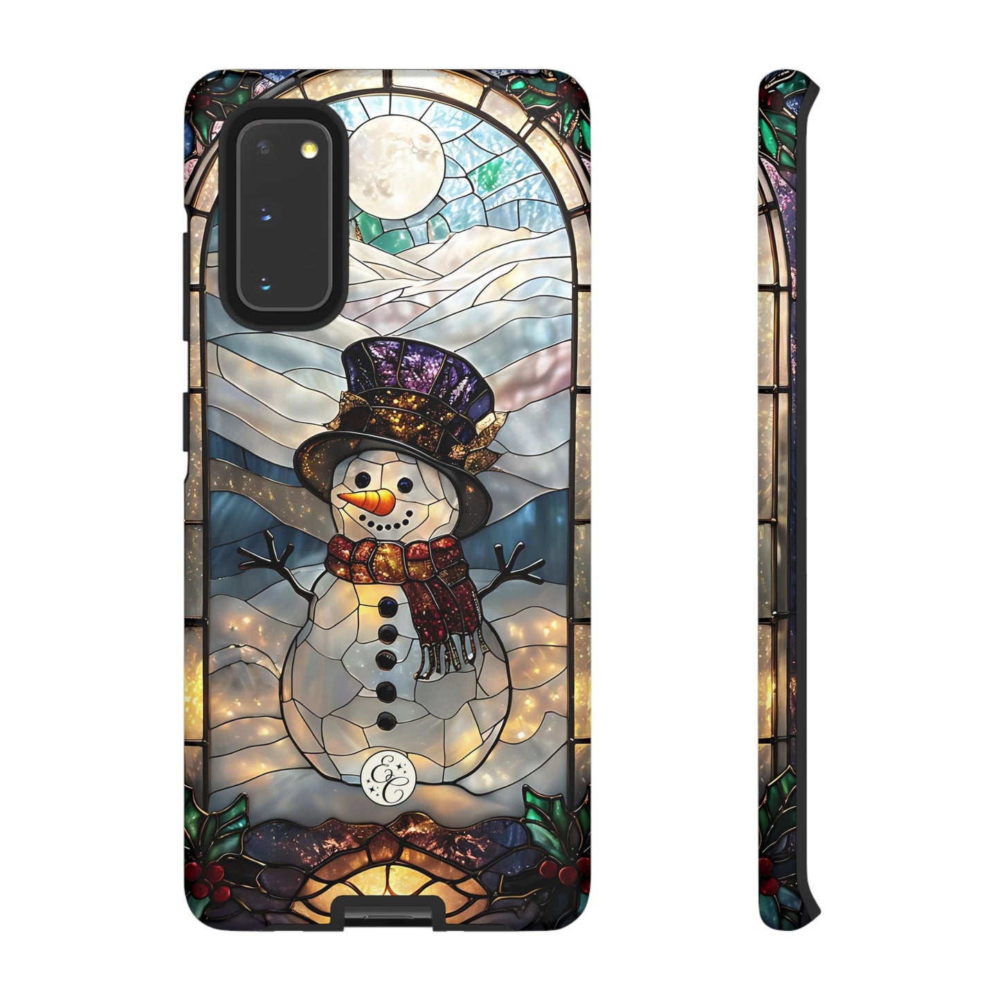 Snowman Stained Glass Tough Phone Case