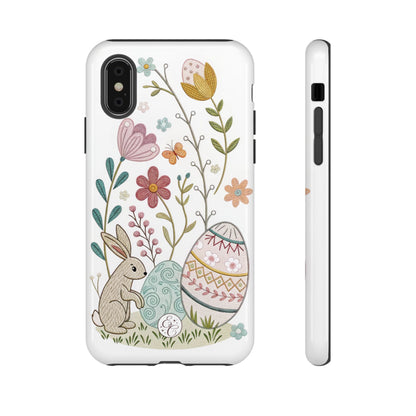 Bunny & Easter Egg Floral Tough Phone Case