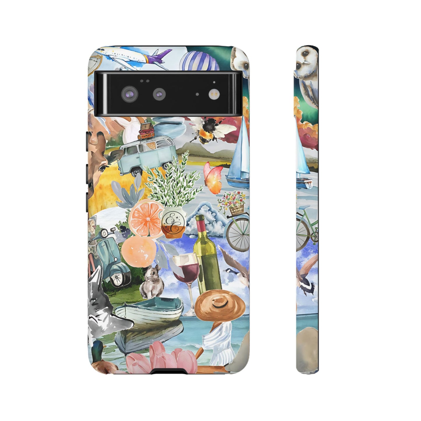 Vintage Travel Collage Tough Phone Case