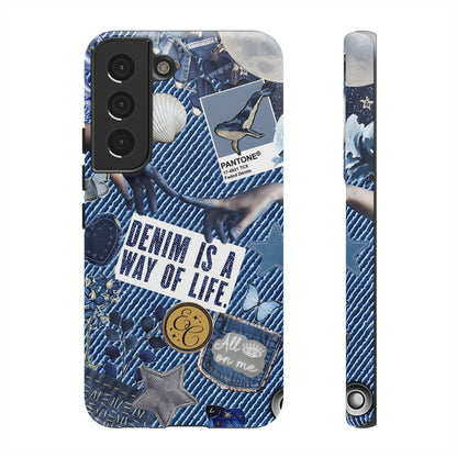 Denim Texture Tough Phone Case