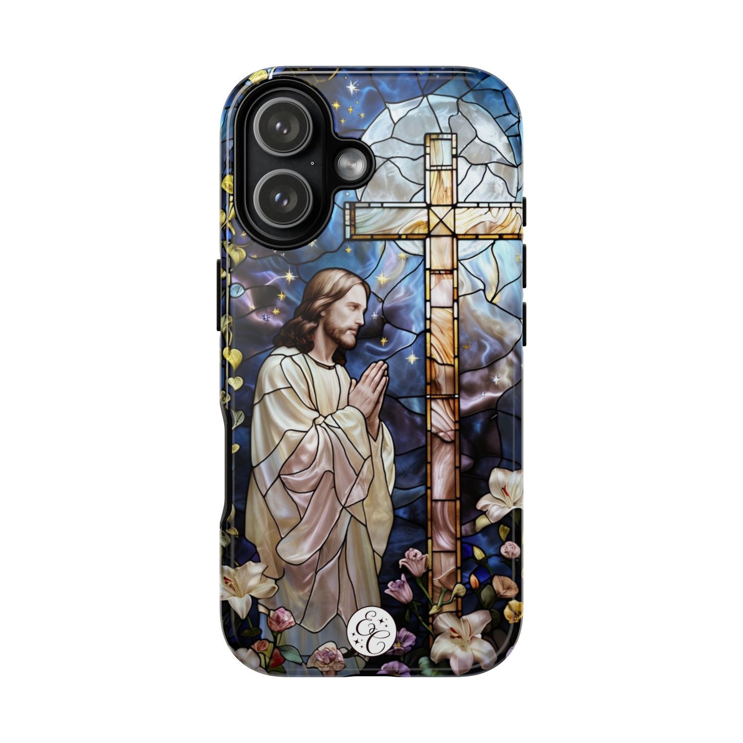 Jesus Praying Stained Glass Tough Phone Case