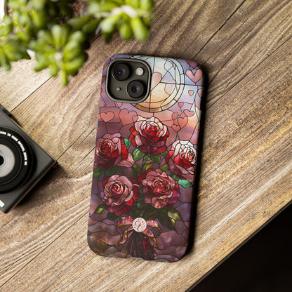 Bouquet of Roses Stained Glass Tough Phone Case