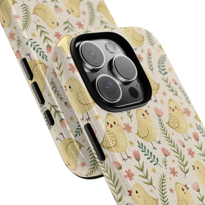 Vintage Floral Chick Pattern Tough Phone Case