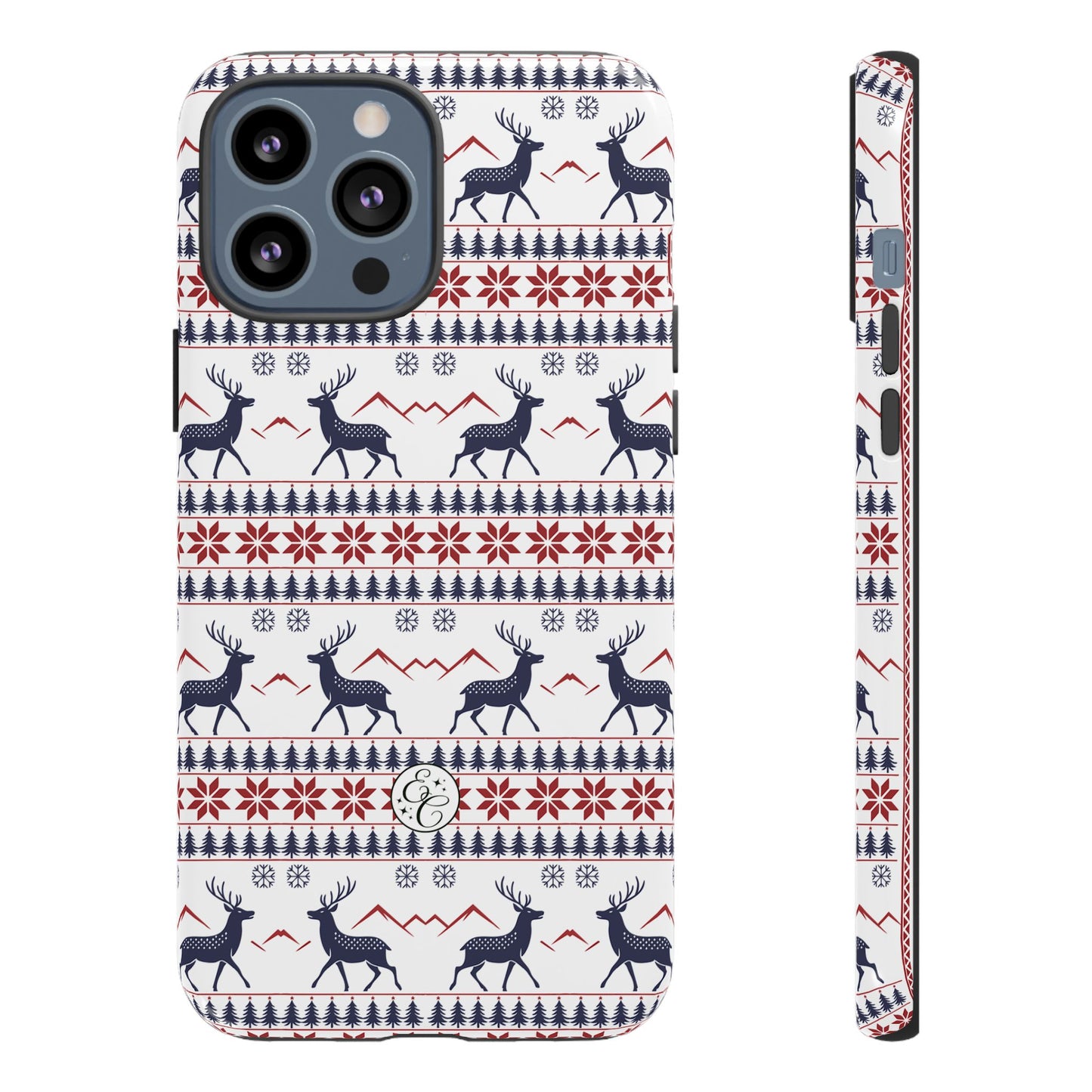 Christmas Reindeer Pattern Tough Phone Case