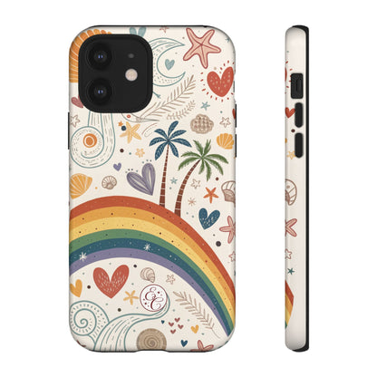 Rainbow Pride Boho Beach Tough Phone Case