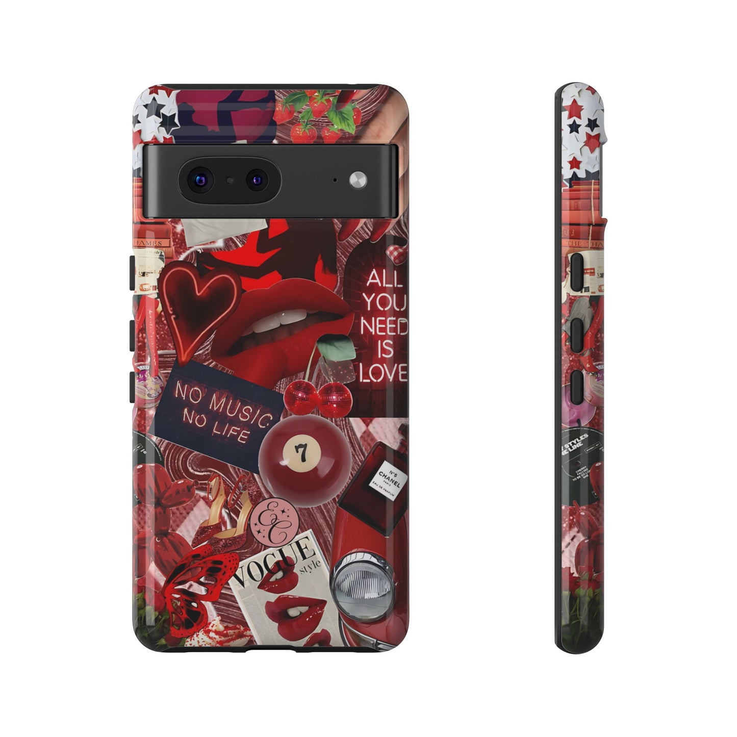 Red Aesthetic Collage Tough Phone Case