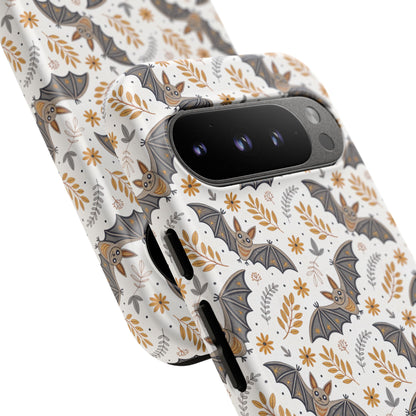 Boho Bat Pattern Halloween Phone Case