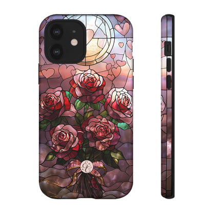 Bouquet of Roses Stained Glass Tough Phone Case