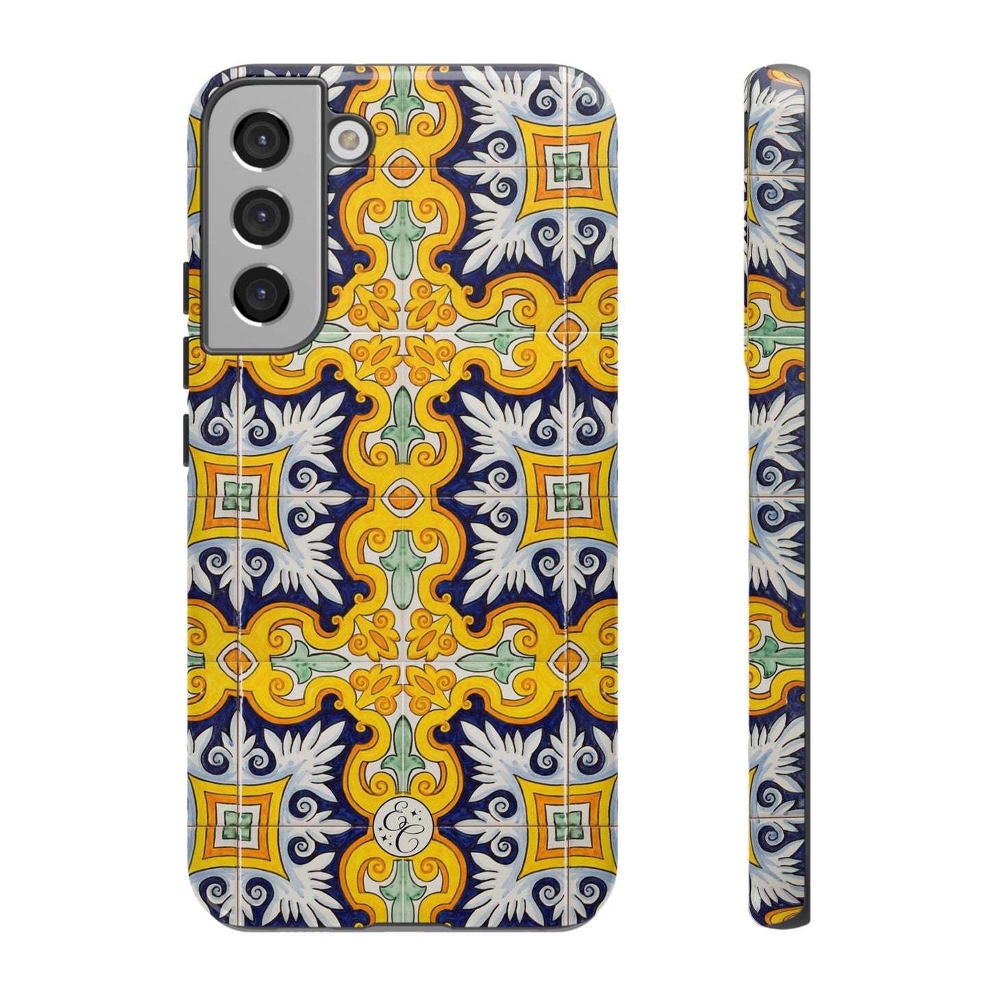 Vintage Floral Tile Tough Phone Case