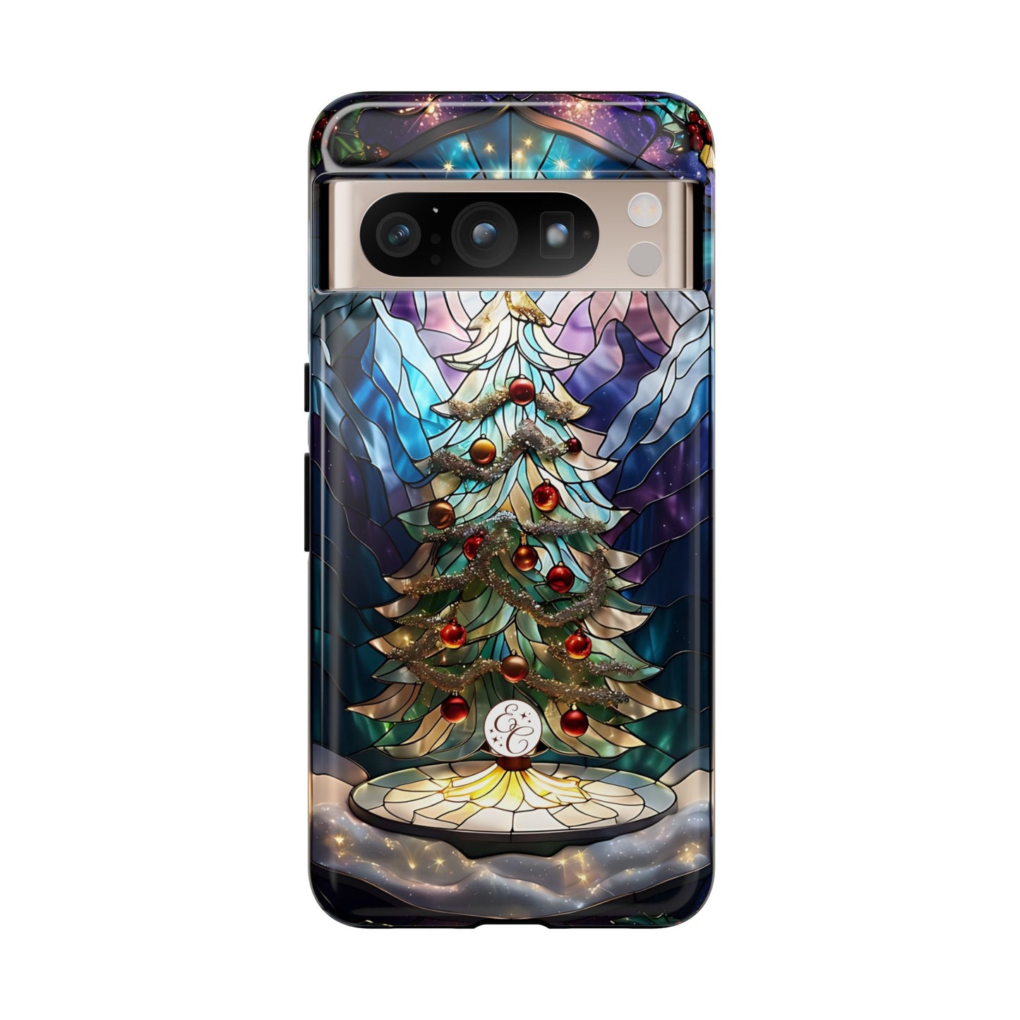 Christmas Tree Stained Glass Tough Phone Case