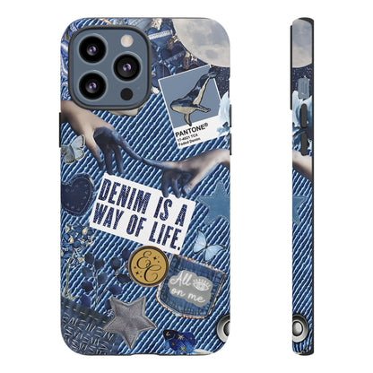 Denim Texture Tough Phone Case