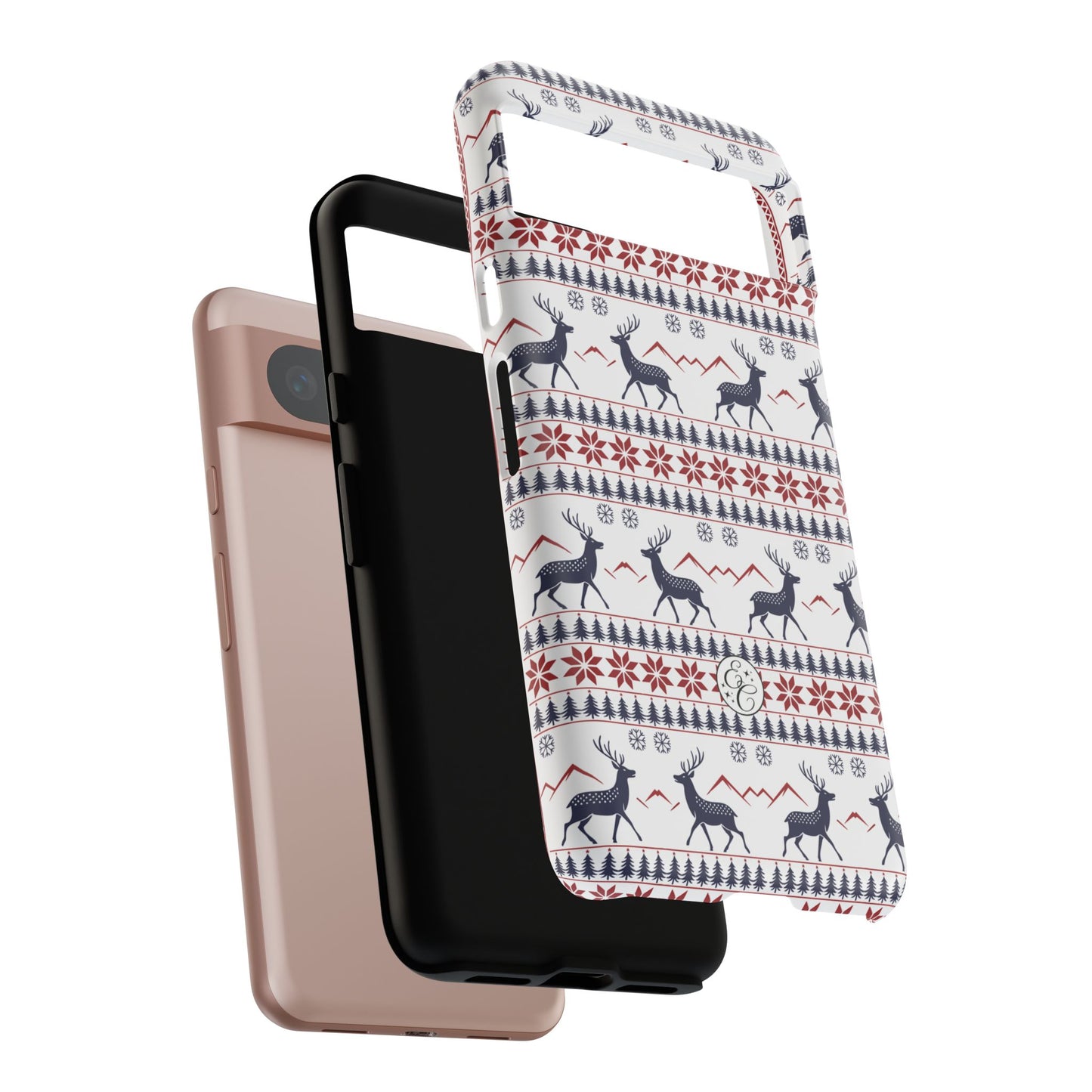 Christmas Reindeer Pattern Tough Phone Case