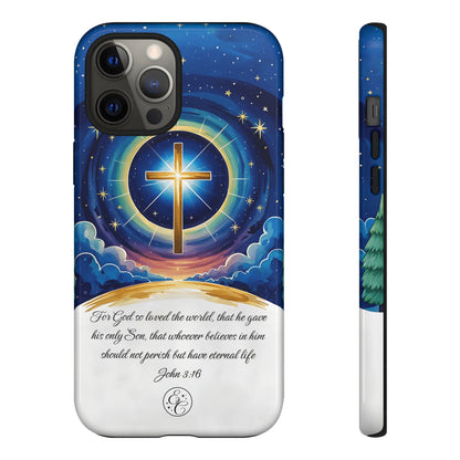Celestial Cross - John 3:16 Tough Phone Case