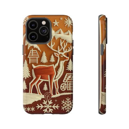 Rustic Reindeer Christmas Phone Case