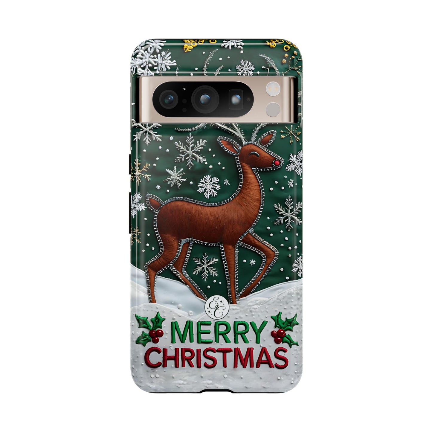 Merry Christmas Reindeer Tough Phone Case