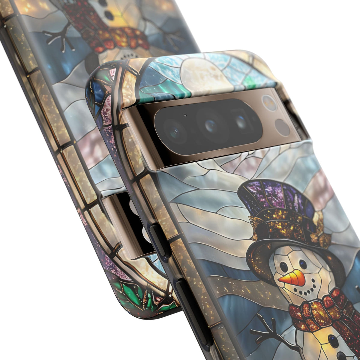 Snowman Stained Glass Phone Case