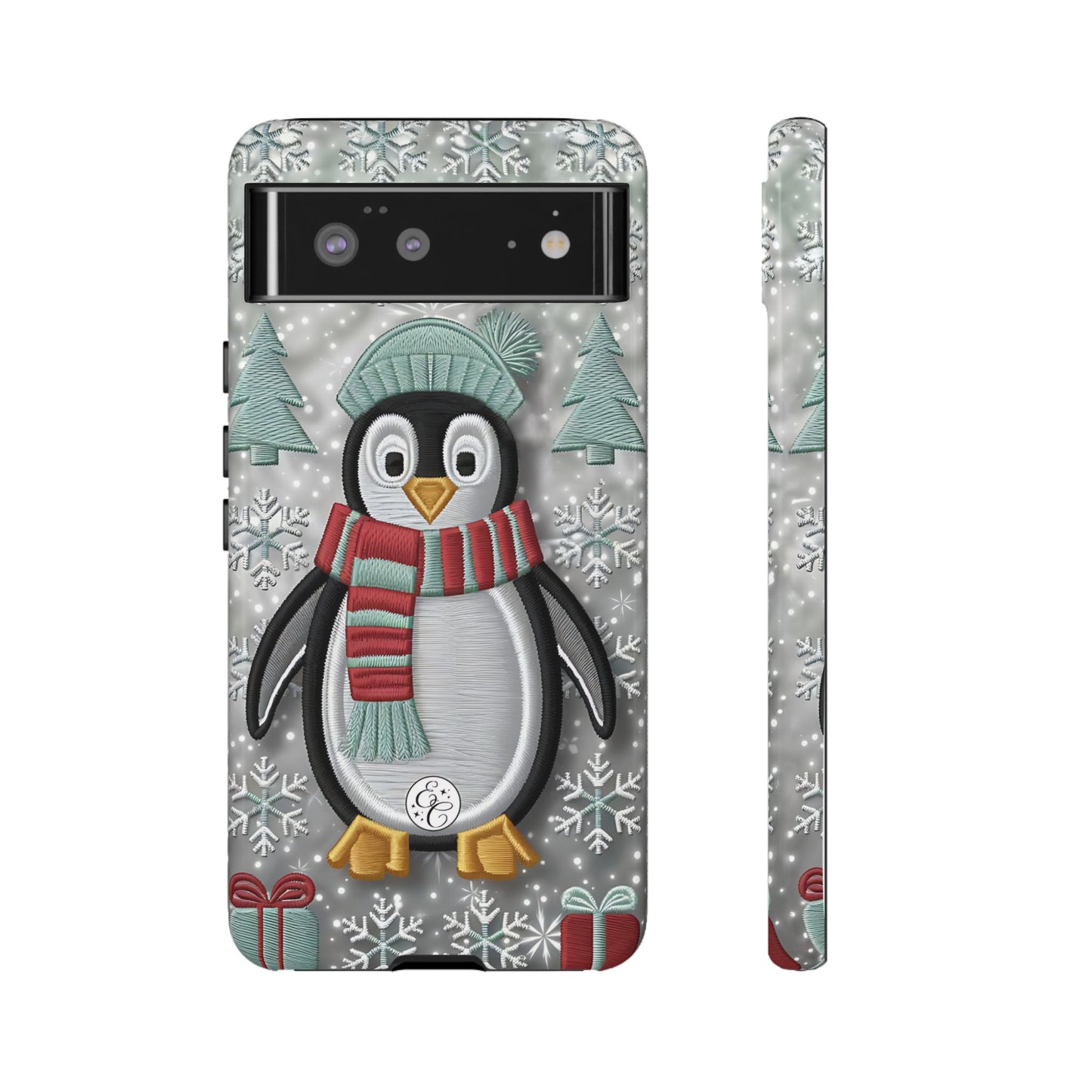 Cute Christmas Penguin Tough Phone Case