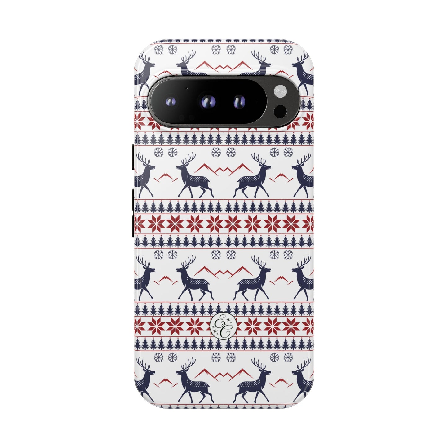 Christmas Reindeer Pattern Tough Phone Case