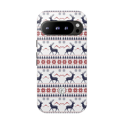 Christmas Reindeer Pattern Tough Phone Case