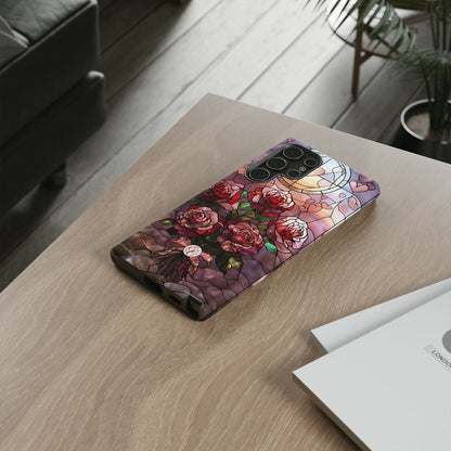 Bouquet of Roses Stained Glass Tough Phone Case