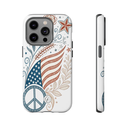 Boho American Flag Tough Phone Case