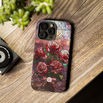 Bouquet of Roses Stained Glass Tough Phone Case