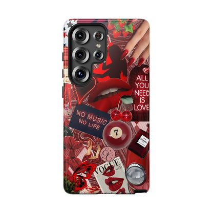 Red Aesthetic Collage Tough Phone Case