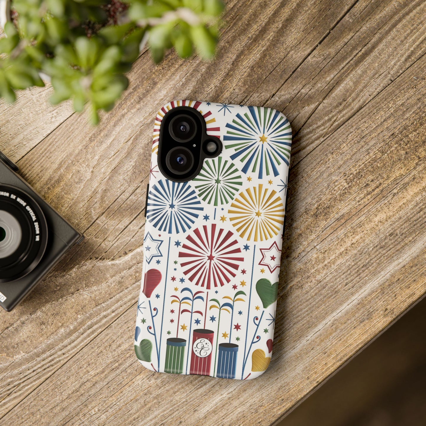 Colorful Fireworks and Stars Tough Phone Case