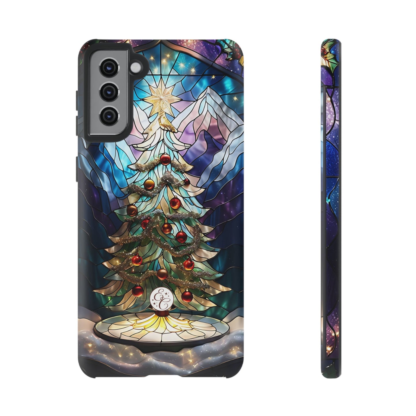 Christmas Tree Stained Glass Tough Phone Case