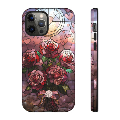 Bouquet of Roses Stained Glass Tough Phone Case