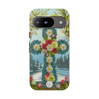 Floral Cross Tough Phone Case
