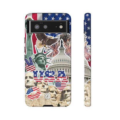 Patriotic USA Collage Tough Phone Case