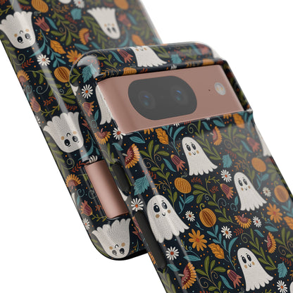 Boho Halloween Ghost Pattern Tough Phone Case