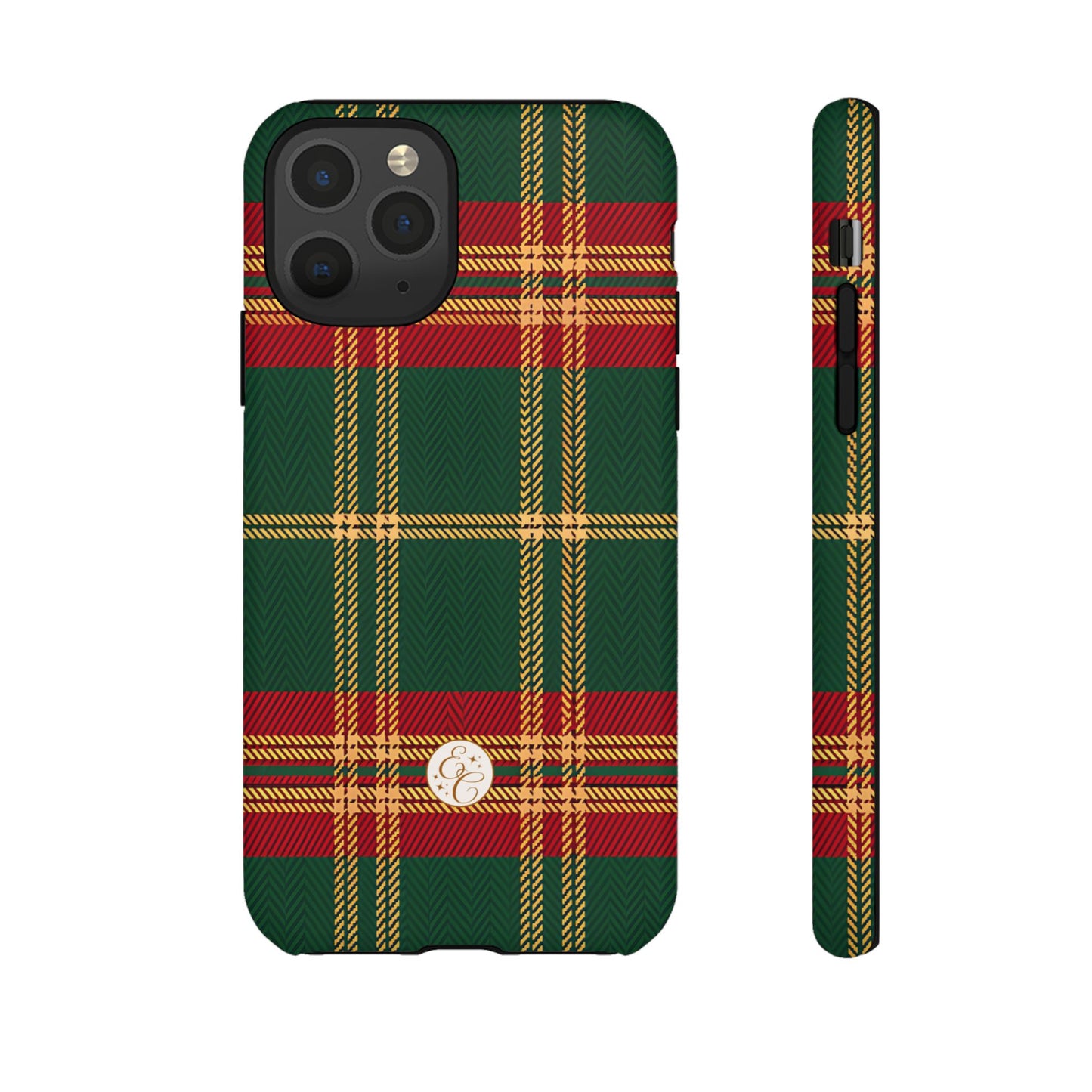 Green Red & Gold Plaid Tough Phone Case